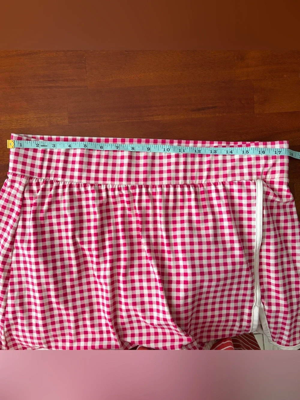 All In Motion Pink White Gingham Everyday Soft Tank and Matching Skort Set